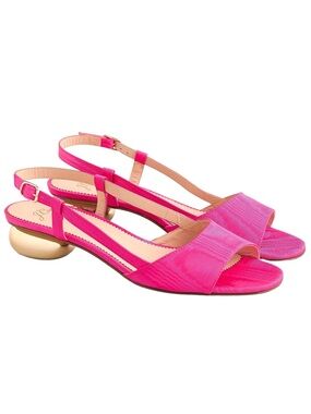 J. Crew Slingbacks in silk faille with abstract heel Size 11 NWOT